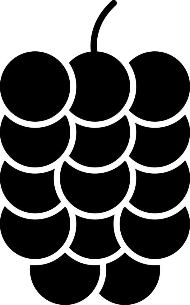 White Mulberry Glyph Icon vector