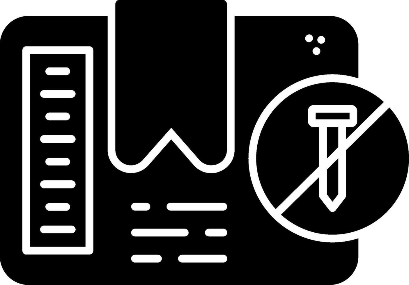 Do Not Puncture Glyph Icon vector