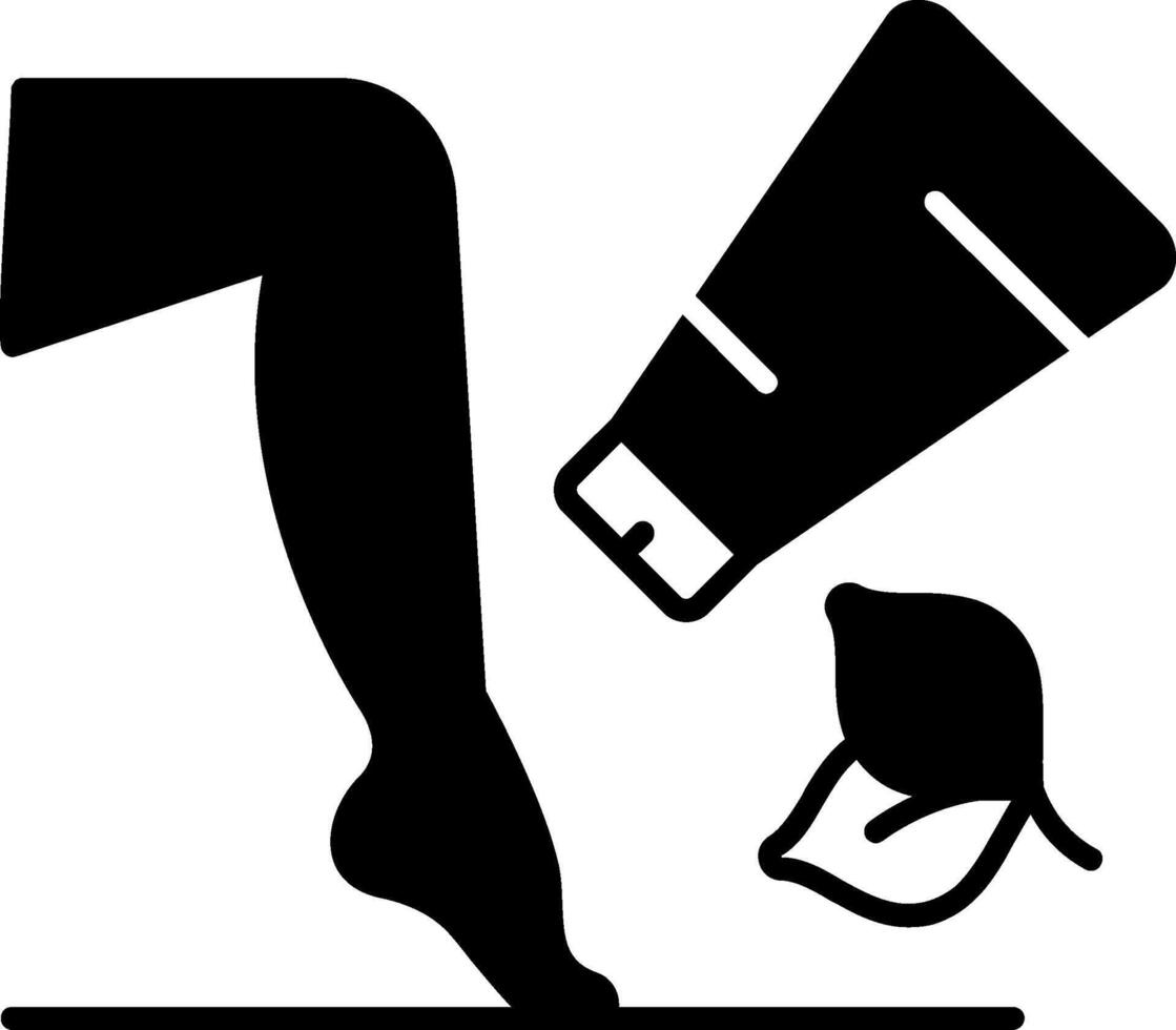 Foot Cream Glyph Icon vector