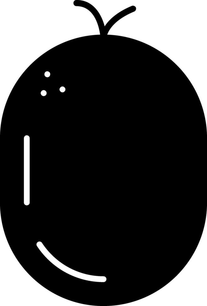 Yellow Passionfruit Glyph Icon vector