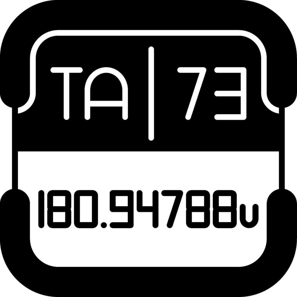 Tantalum Periodic Table Element vector