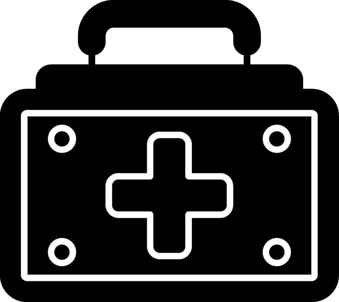 First Aid Kit Glyph Icon vector