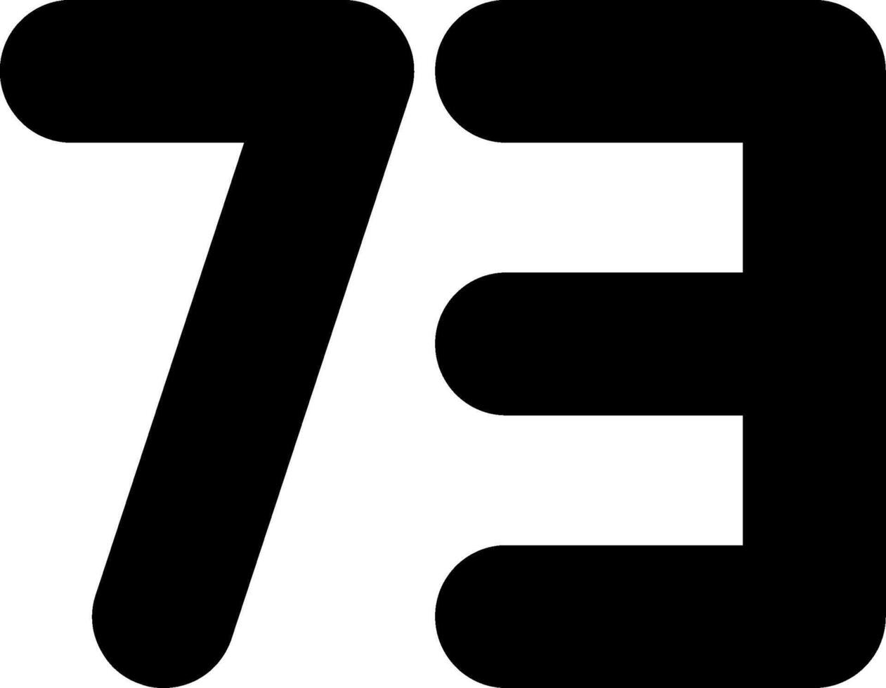 Seventy Three Glyph Icon vector