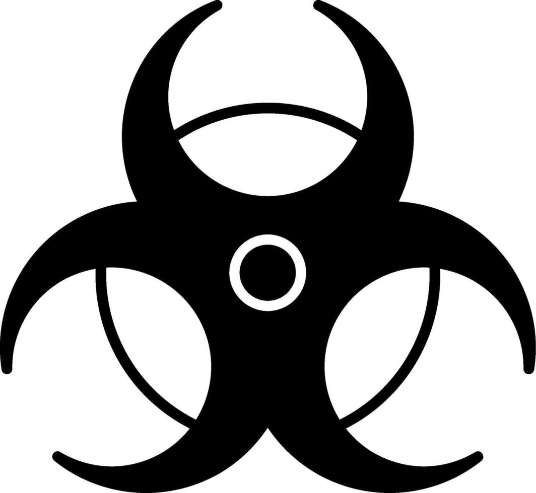 Biohazard Glyph Icon vector