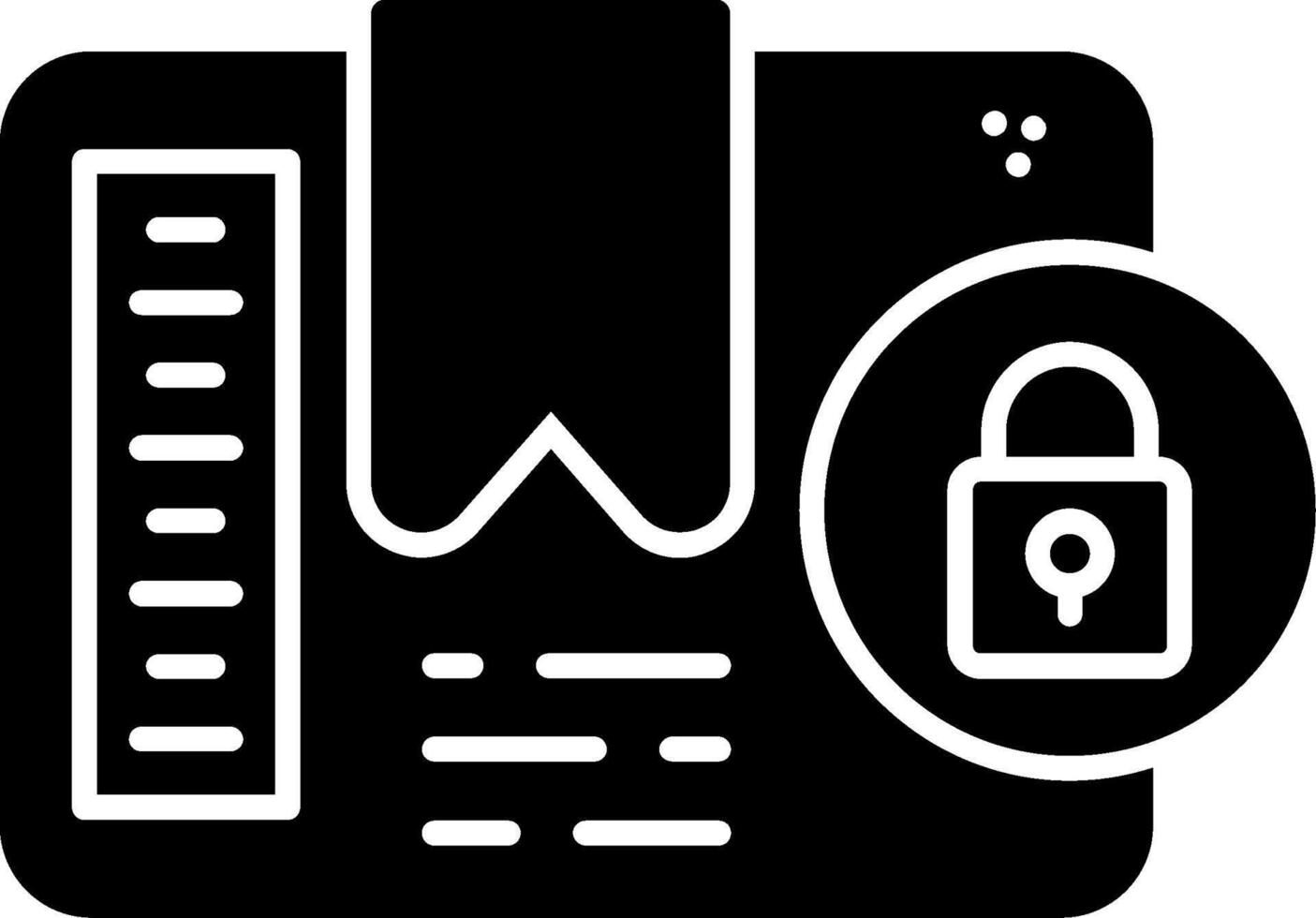 Tamper Evident Seal Glyph Icon vector