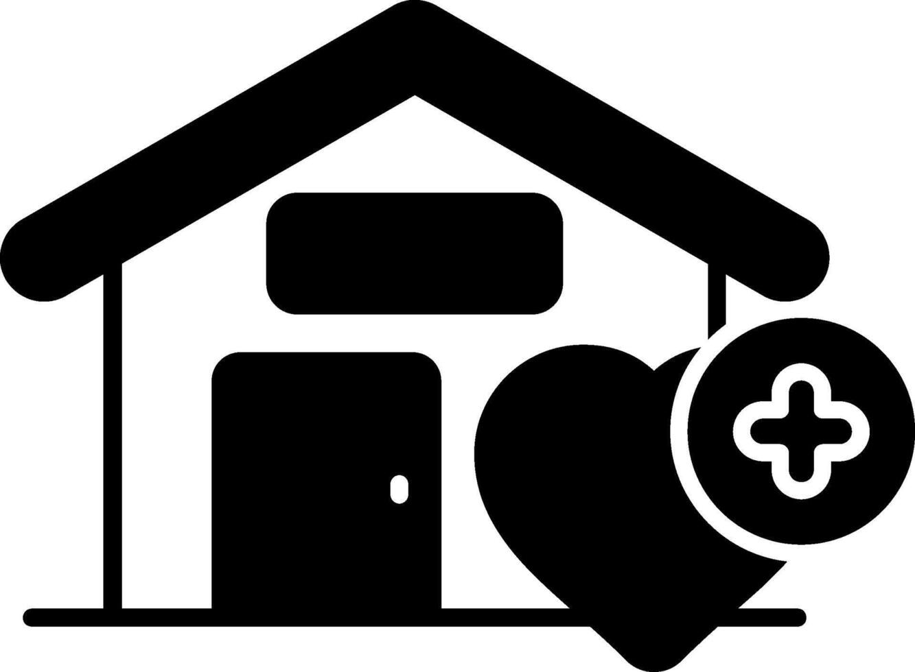 Hospice Support Glyph Icon vector