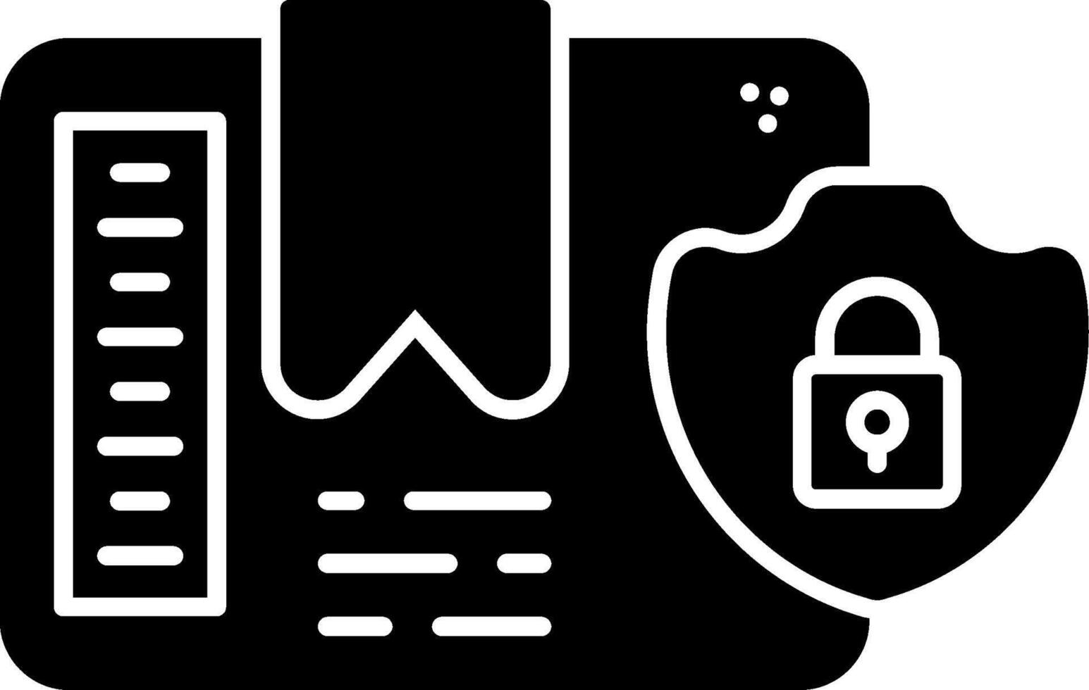 Security Seal Glyph Icon vector
