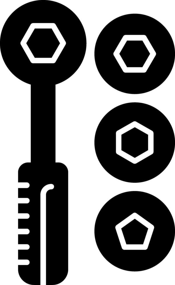 Socket Set Glyph Icon vector