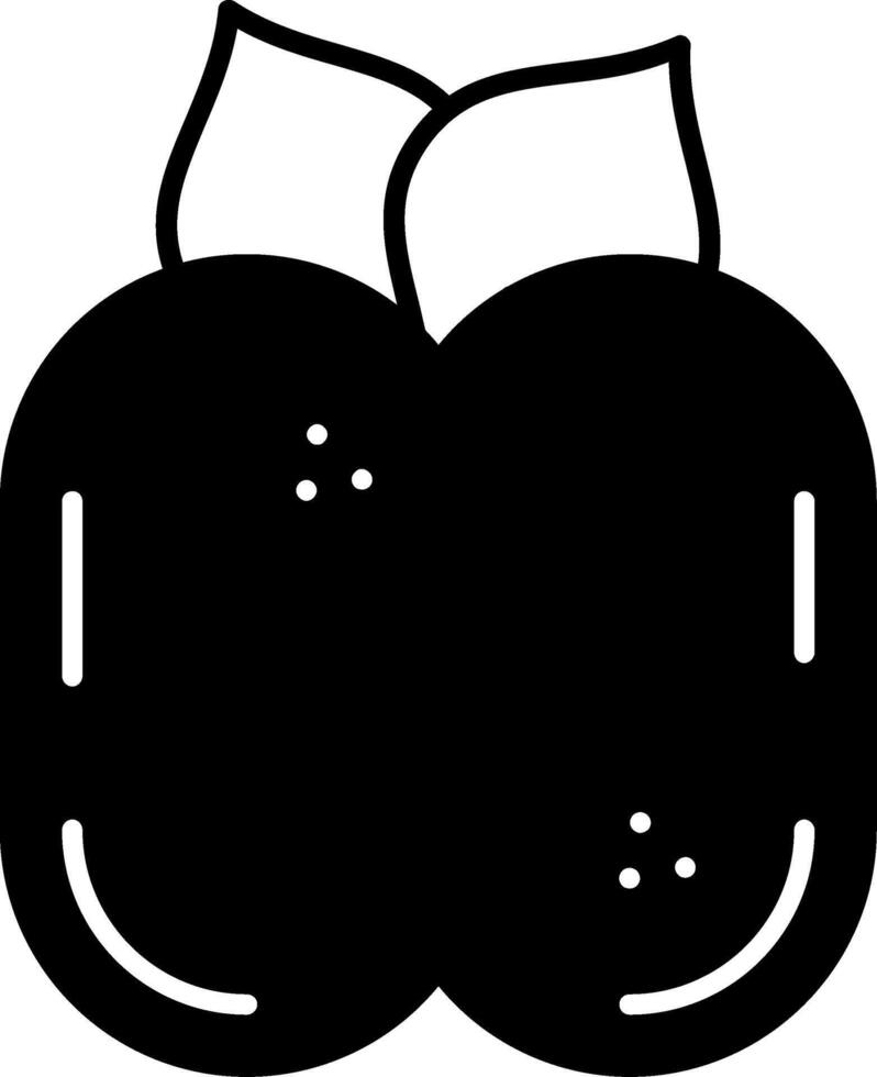 Miracle Fruit Glyph Icon vector