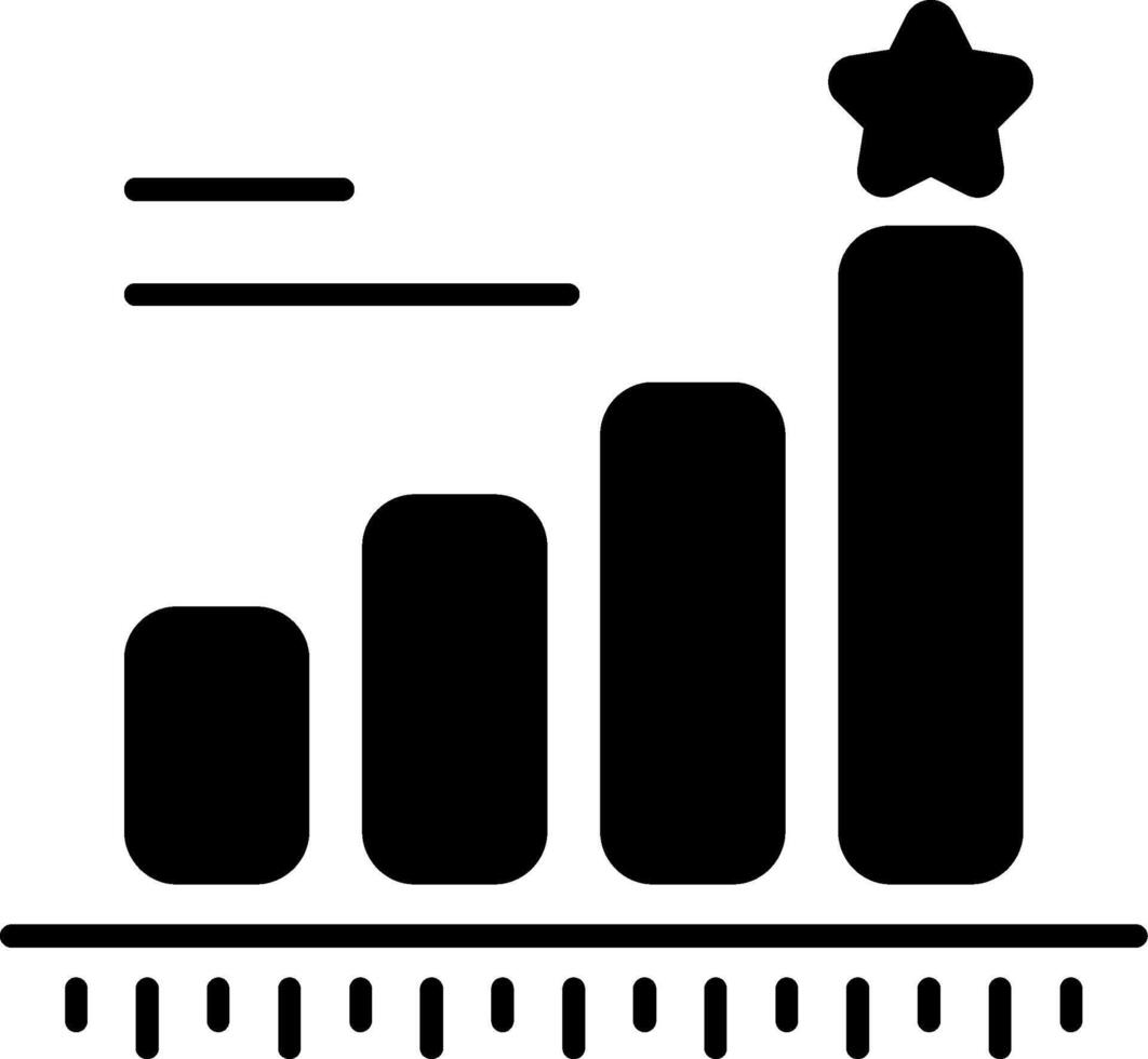 Star Chart Glyph Icon vector