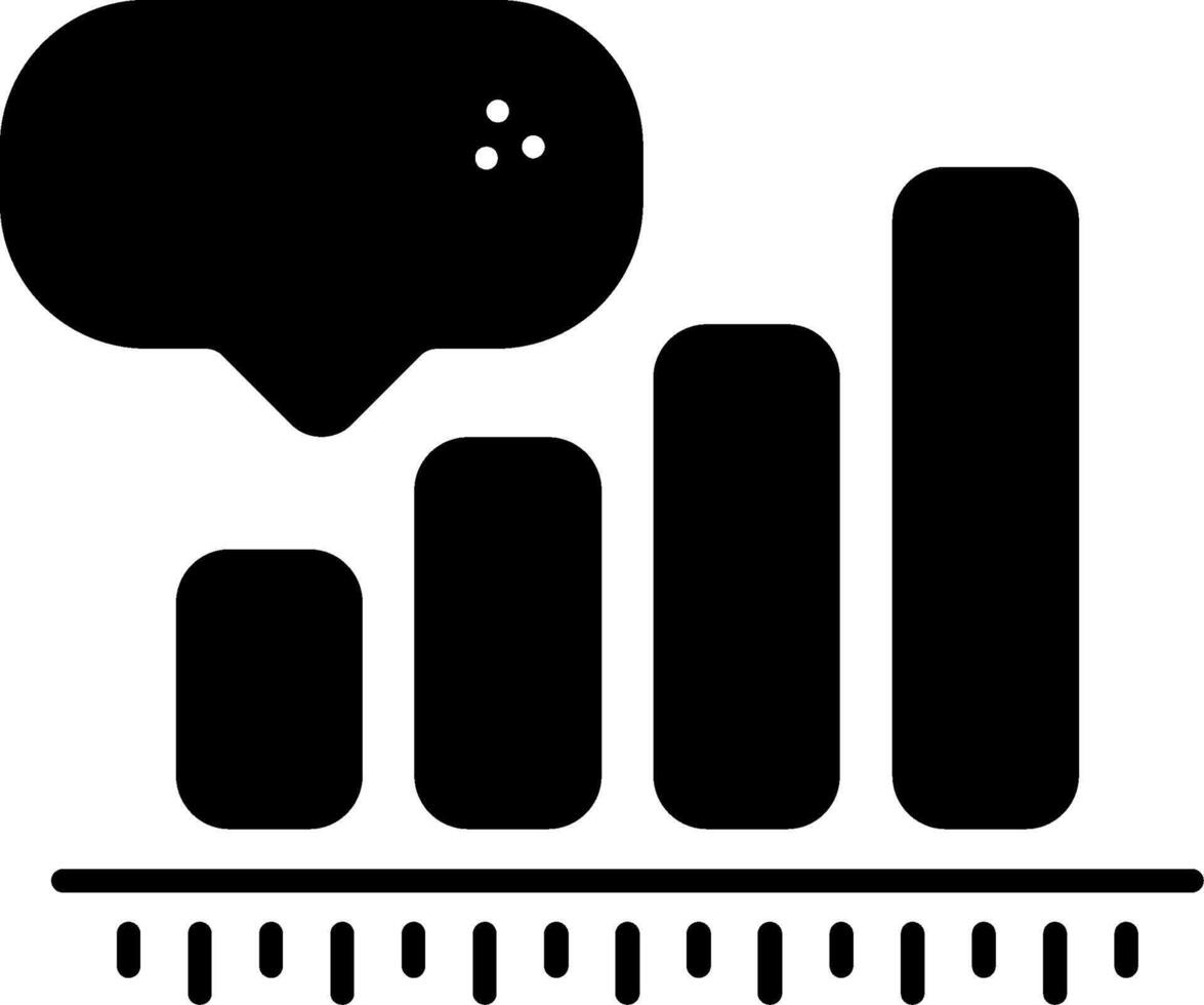 Comment Chart Glyph Icon vector