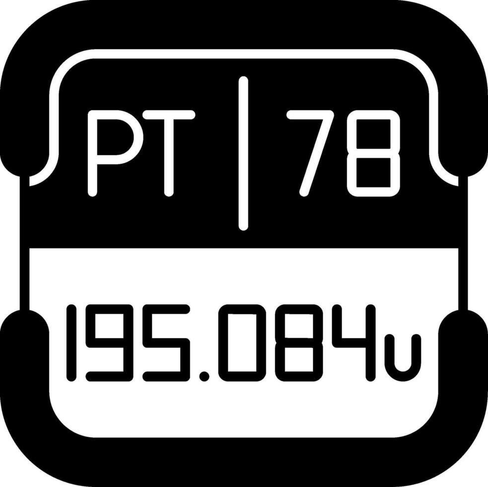 Platinum Periodic Table Element vector