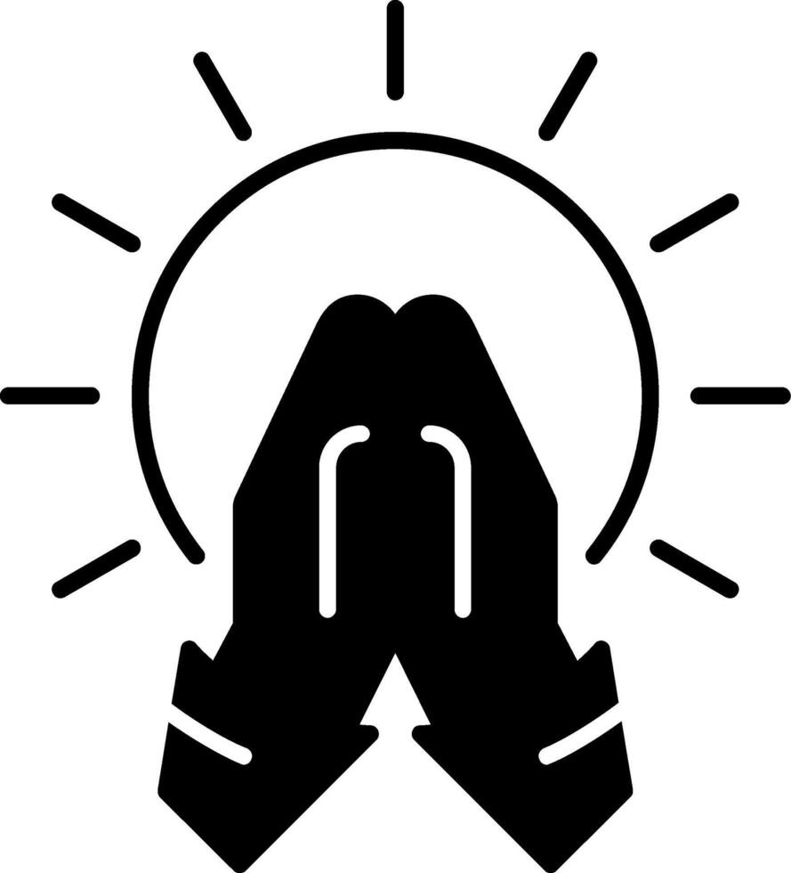 Spiritual Health Glyph Icon vector