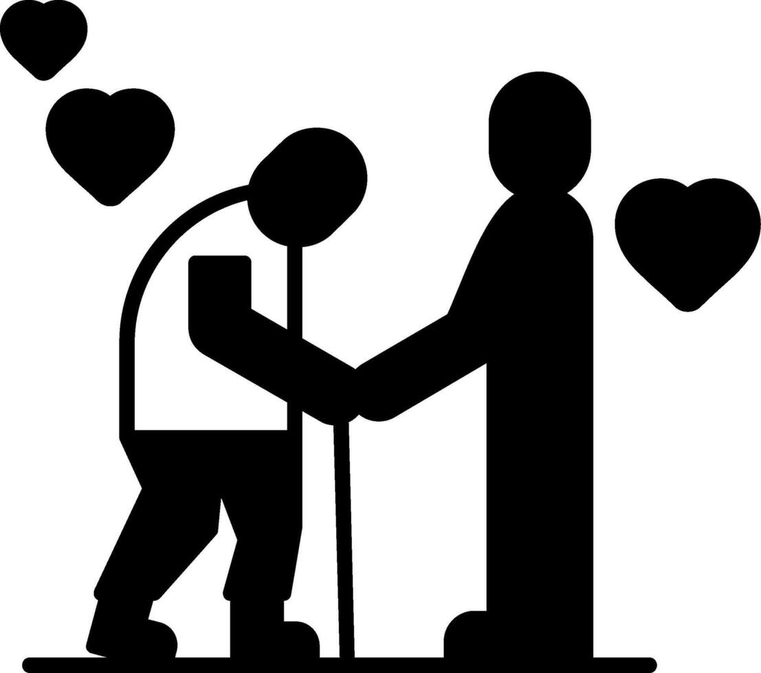 Caregiver Support Glyph Icon vector