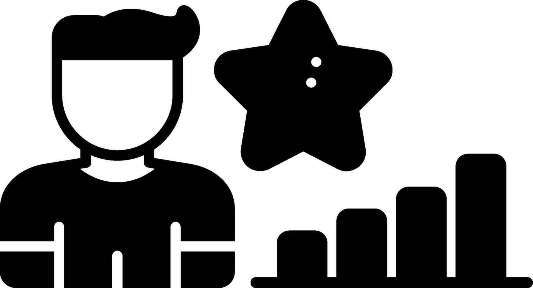 Review Statistics Glyph Icon vector
