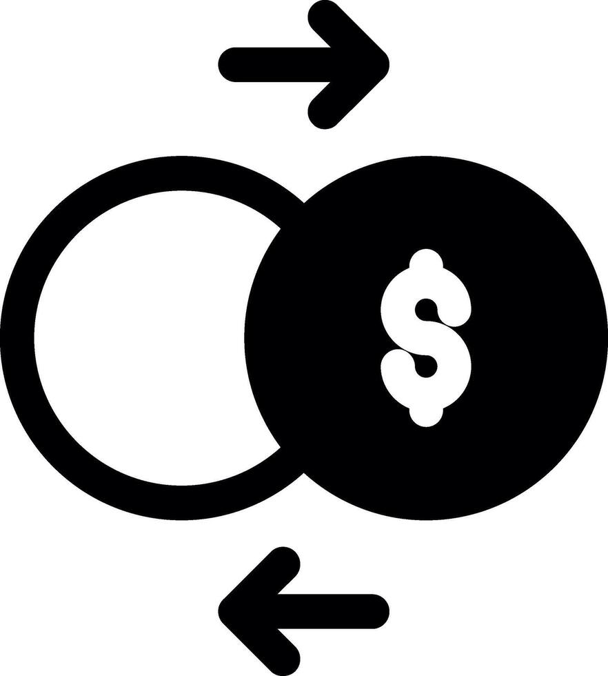 Exchange Glyph Icon vector