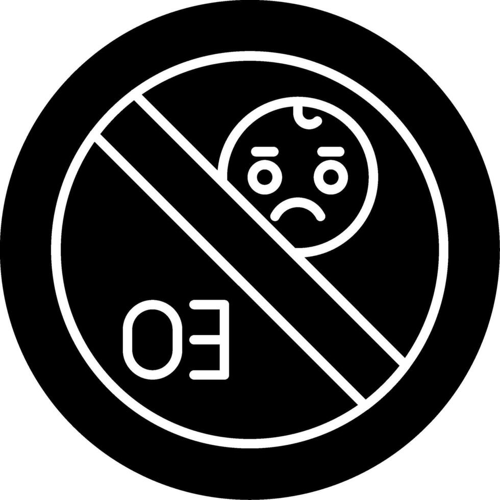Choking Hazard Glyph Icon vector