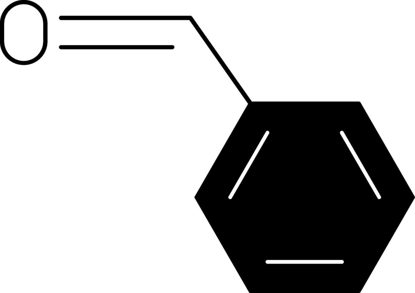 Benzaldehyde Glyph Icon vector
