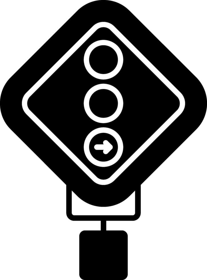 Right Turn Signal Glyph Icon vector