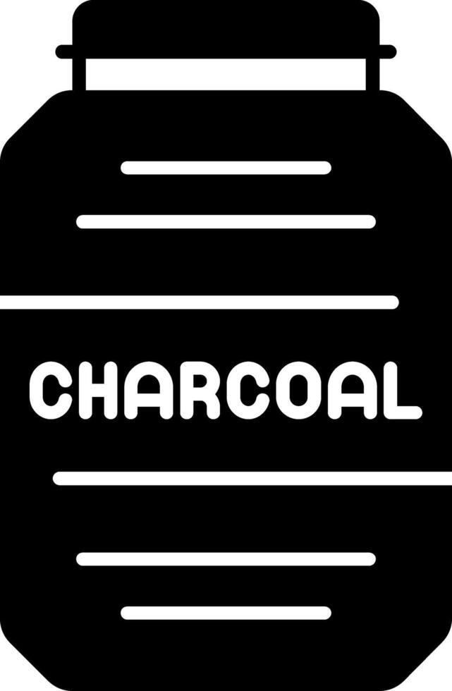 Activated Charcoal Glyph Icon vector