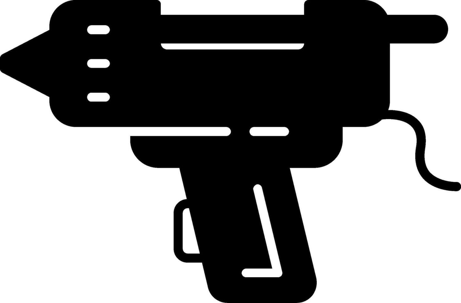 Hot Glue Gun Glyph Icon vector
