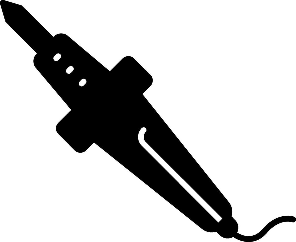 Soldering Iron Glyph Icon vector