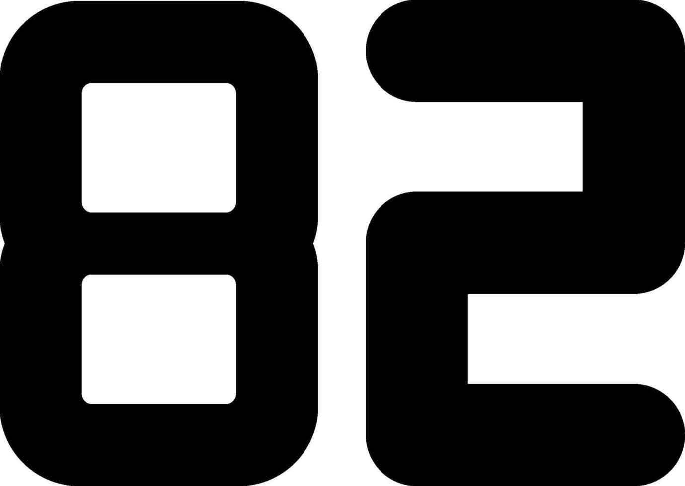 Eighty Two Glyph Icon vector