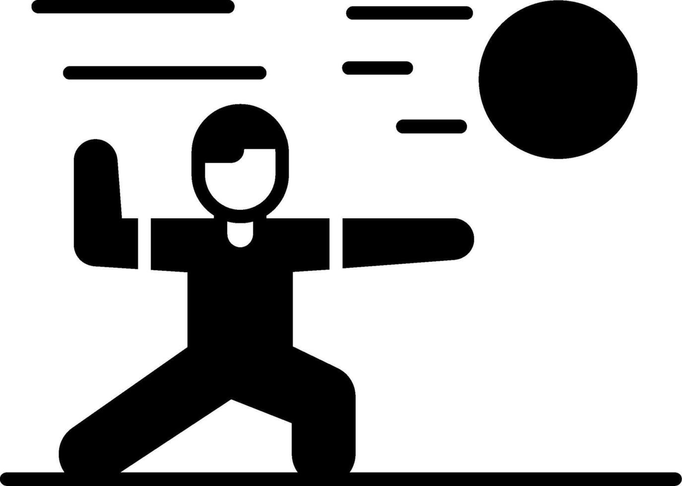 Morning Exercise Glyph Icon vector