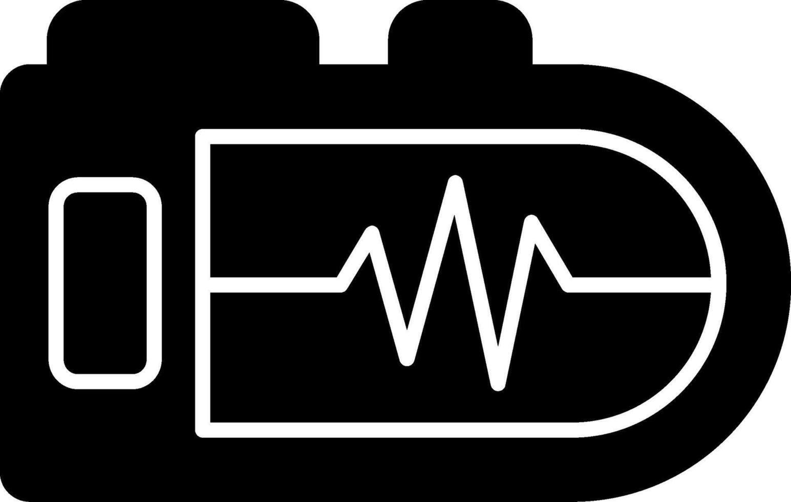 Pulse Oximeter Glyph Icon vector