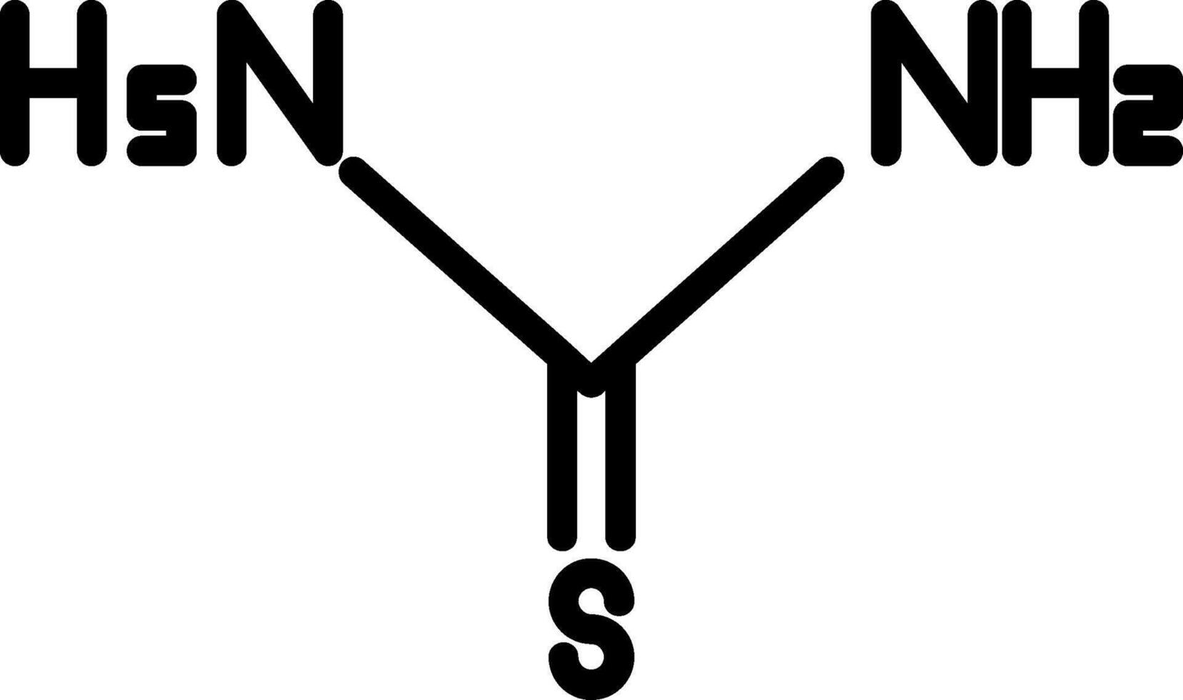 Thiourea Glyph Icon vector