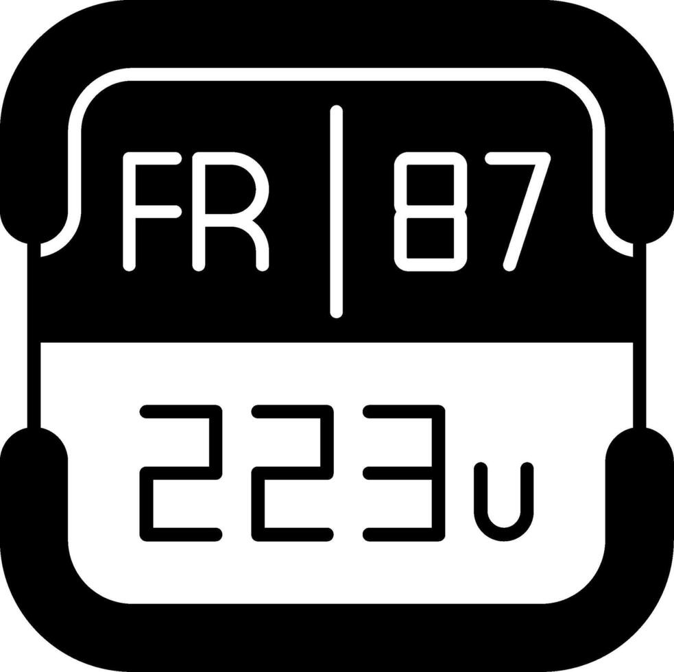 Francium Periodic Table Element vector