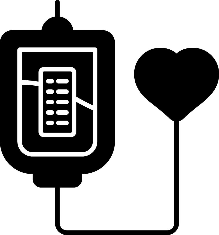 Blood Transfusion Glyph Icon vector