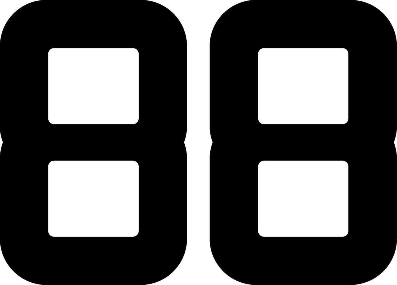 Eighty Eight Glyph Icon vector