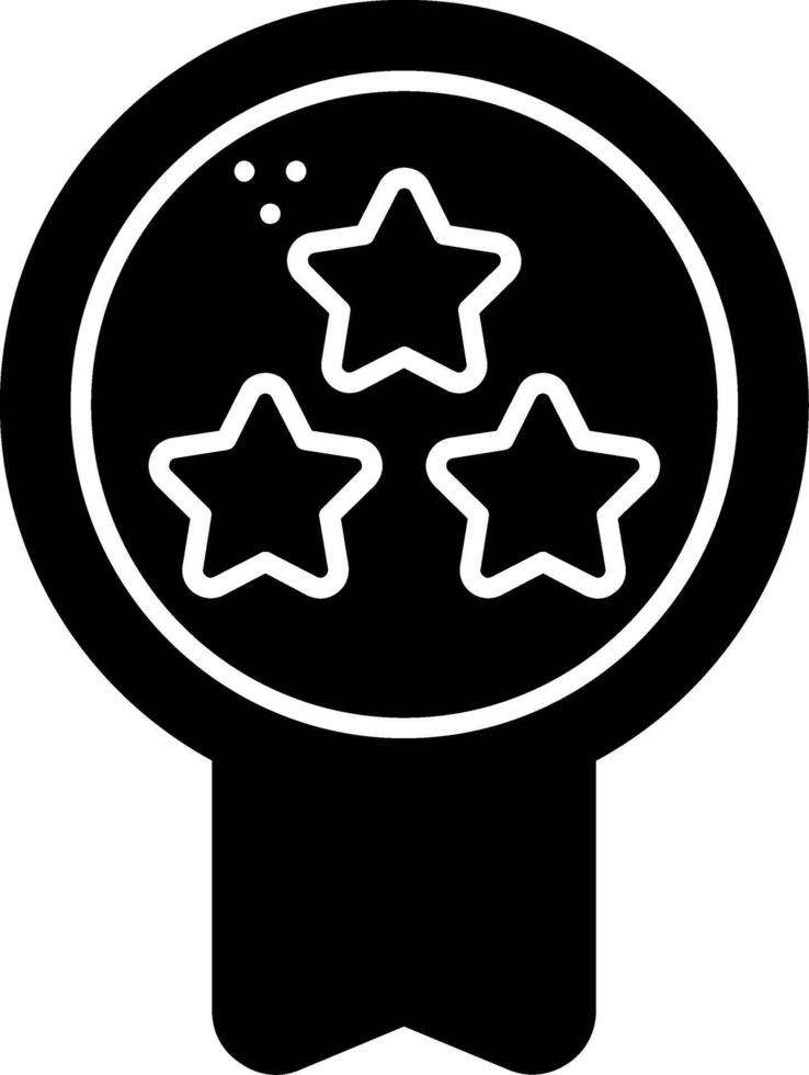 Feedback Badge Glyph Icon vector