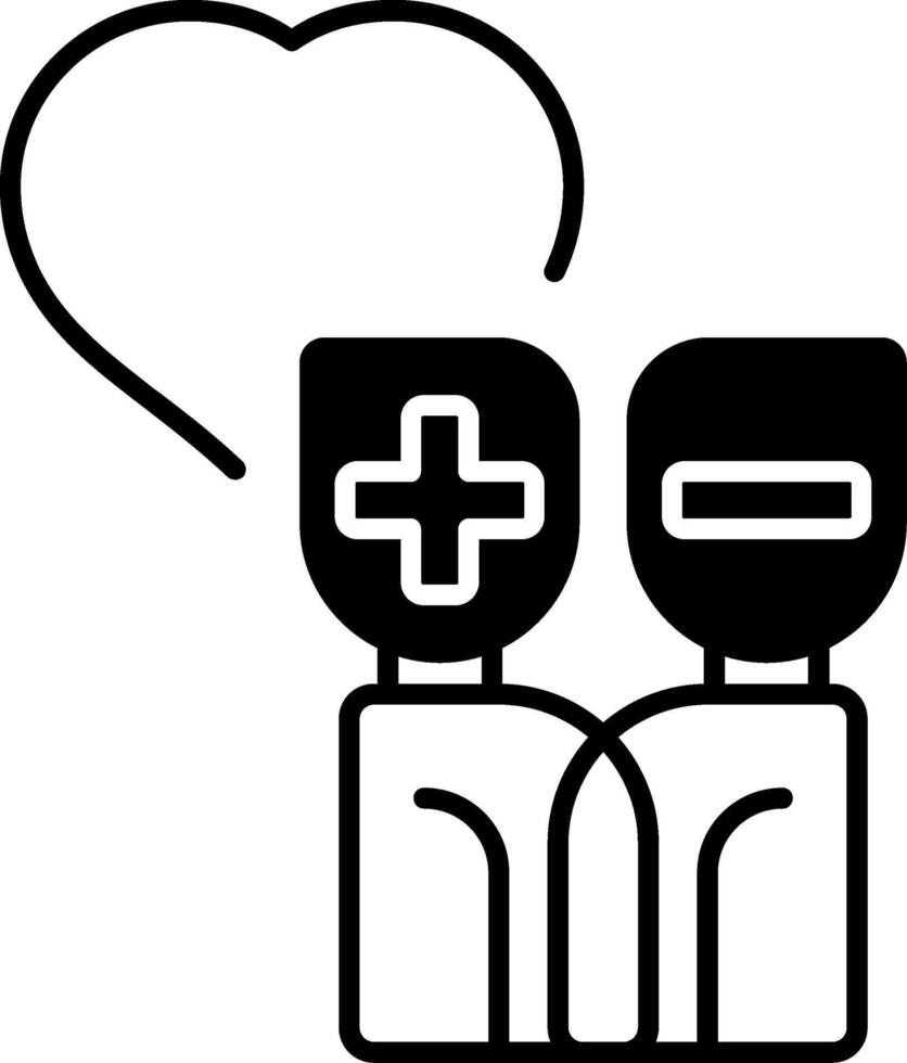 Mental Health Advocacy Glyph Icon vector