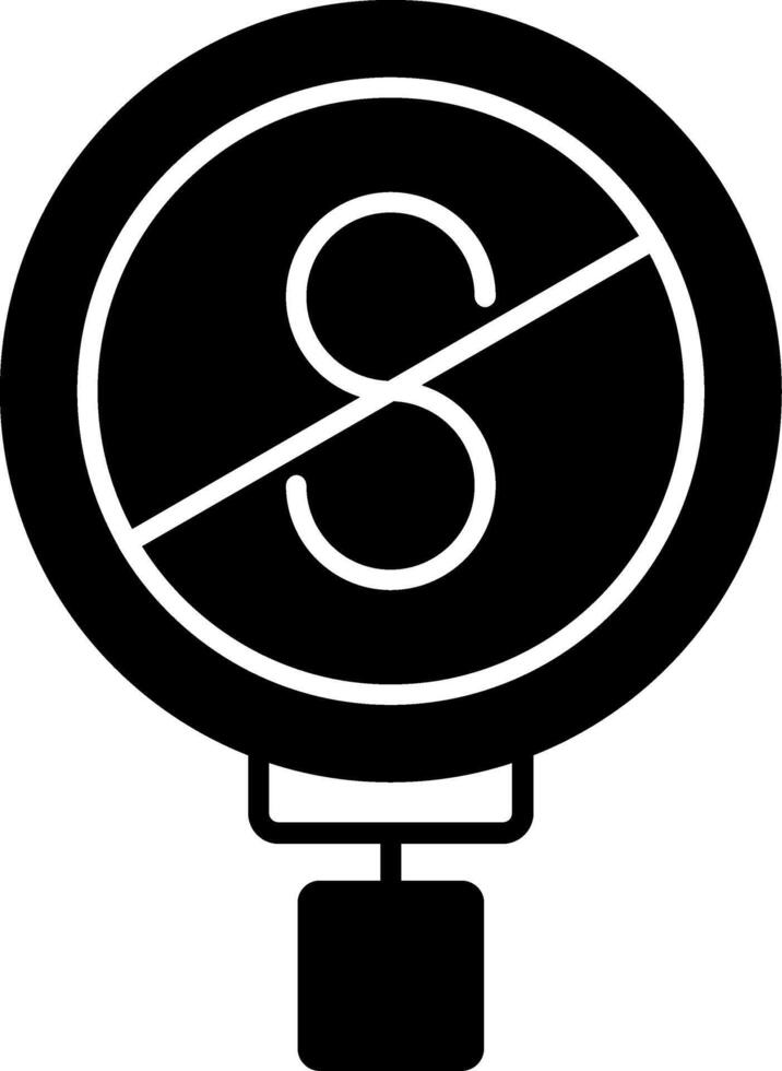 No Standing Glyph Icon vector