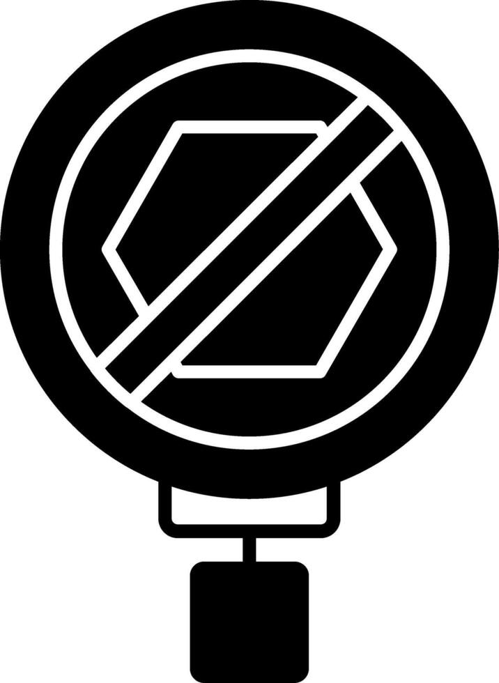 No Stopping Glyph Icon vector