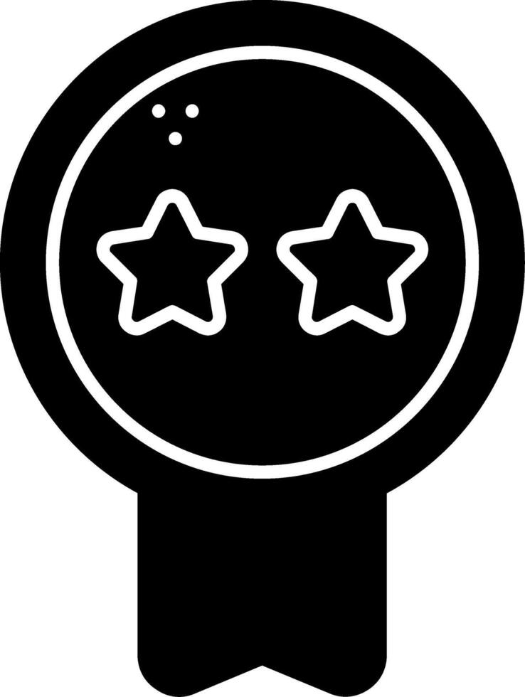 Star Badge Glyph Icon vector