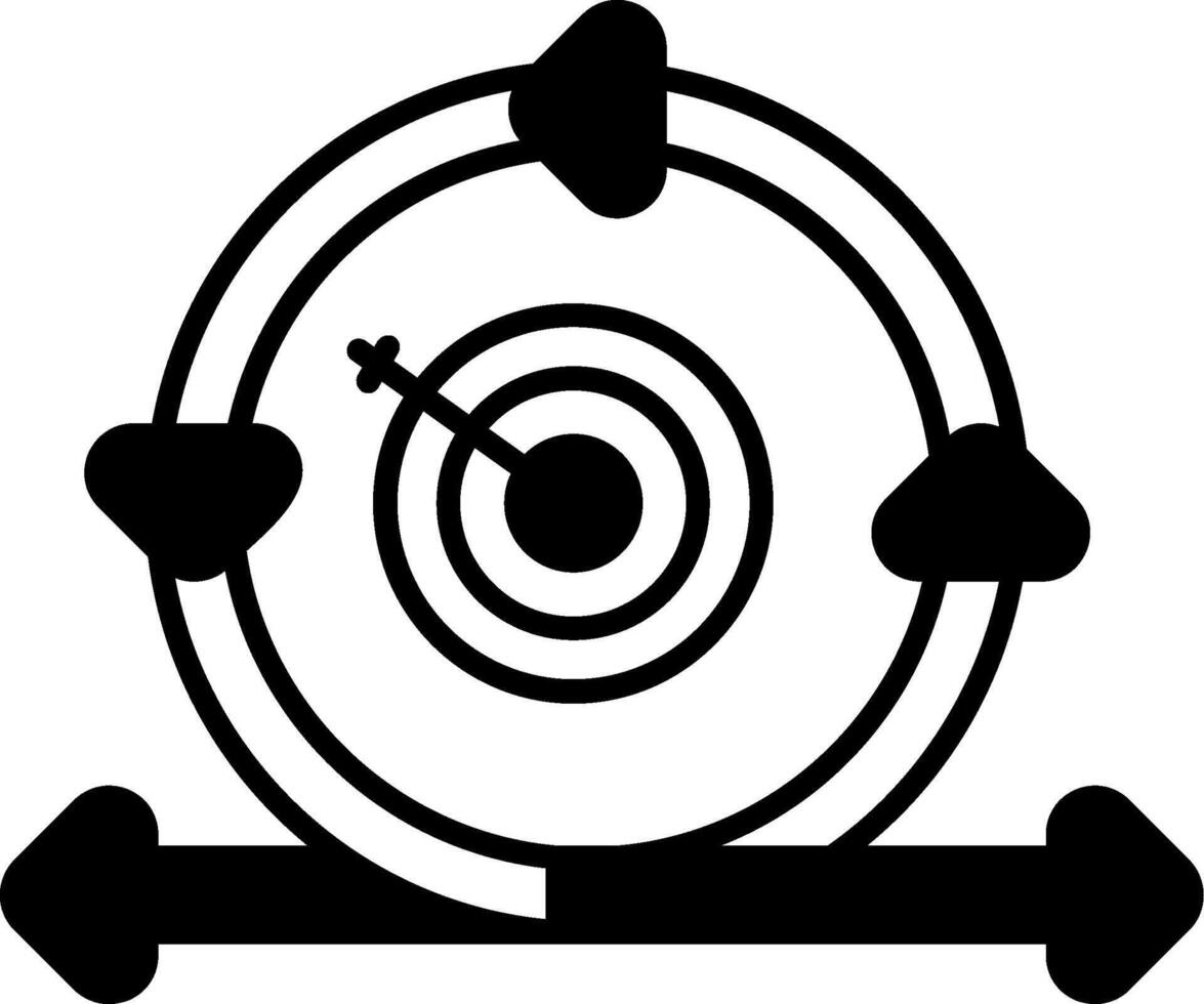 Sprint Goal Glyph Icon vector
