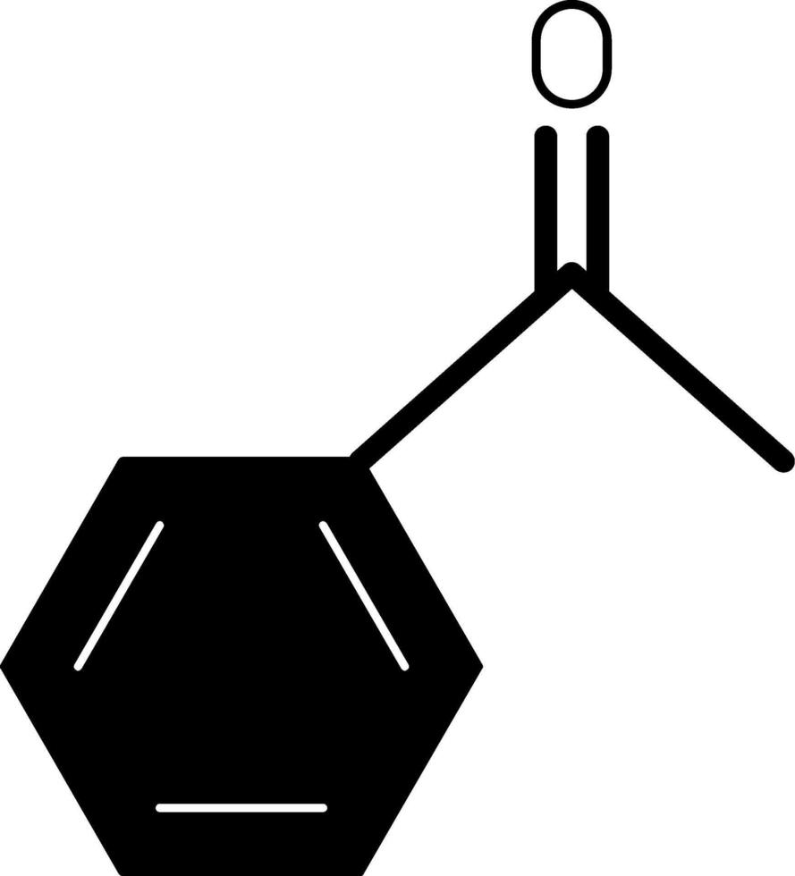Acetophenone Glyph Icon vector