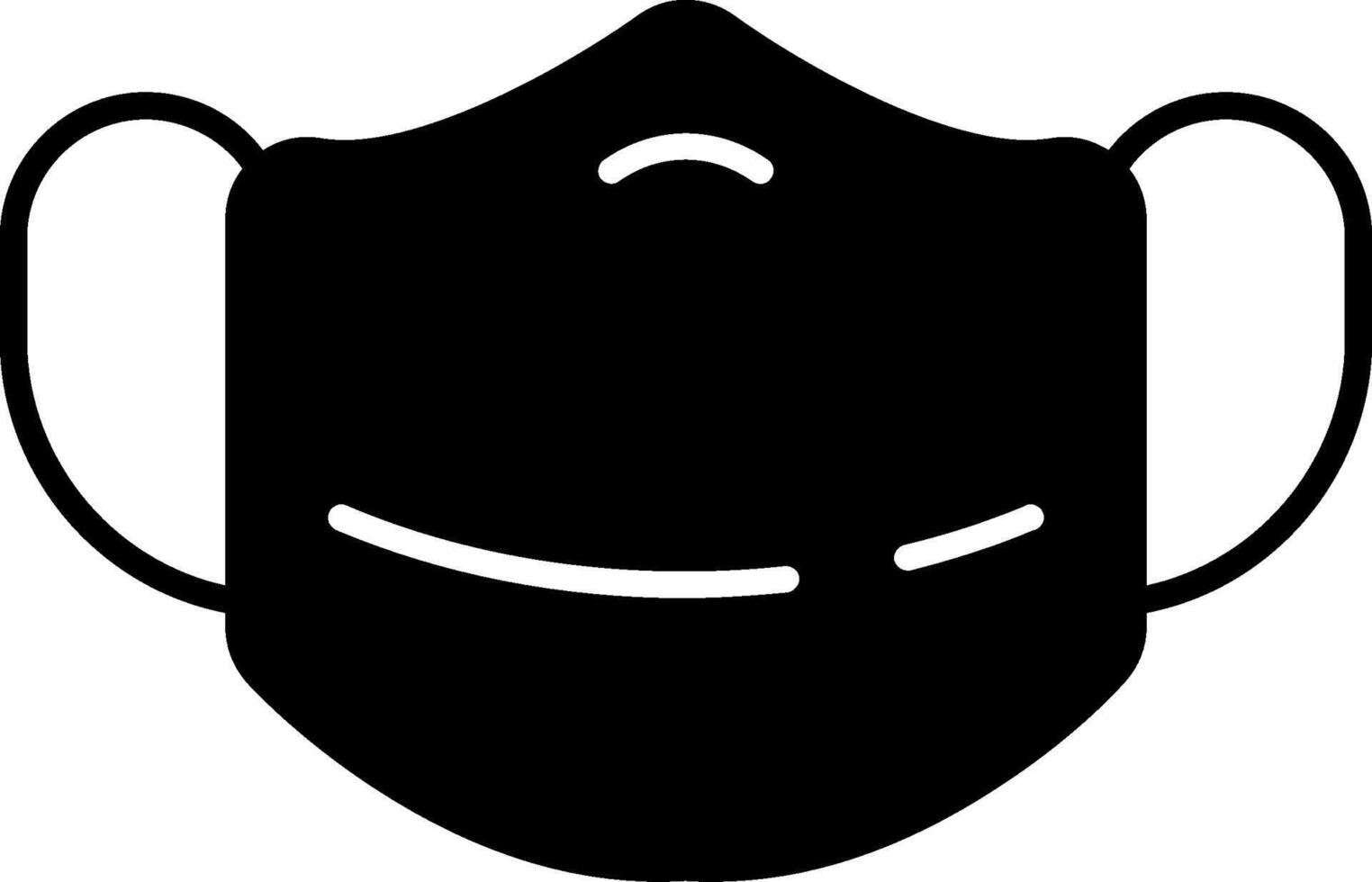 Medical Mask Glyph Icon vector