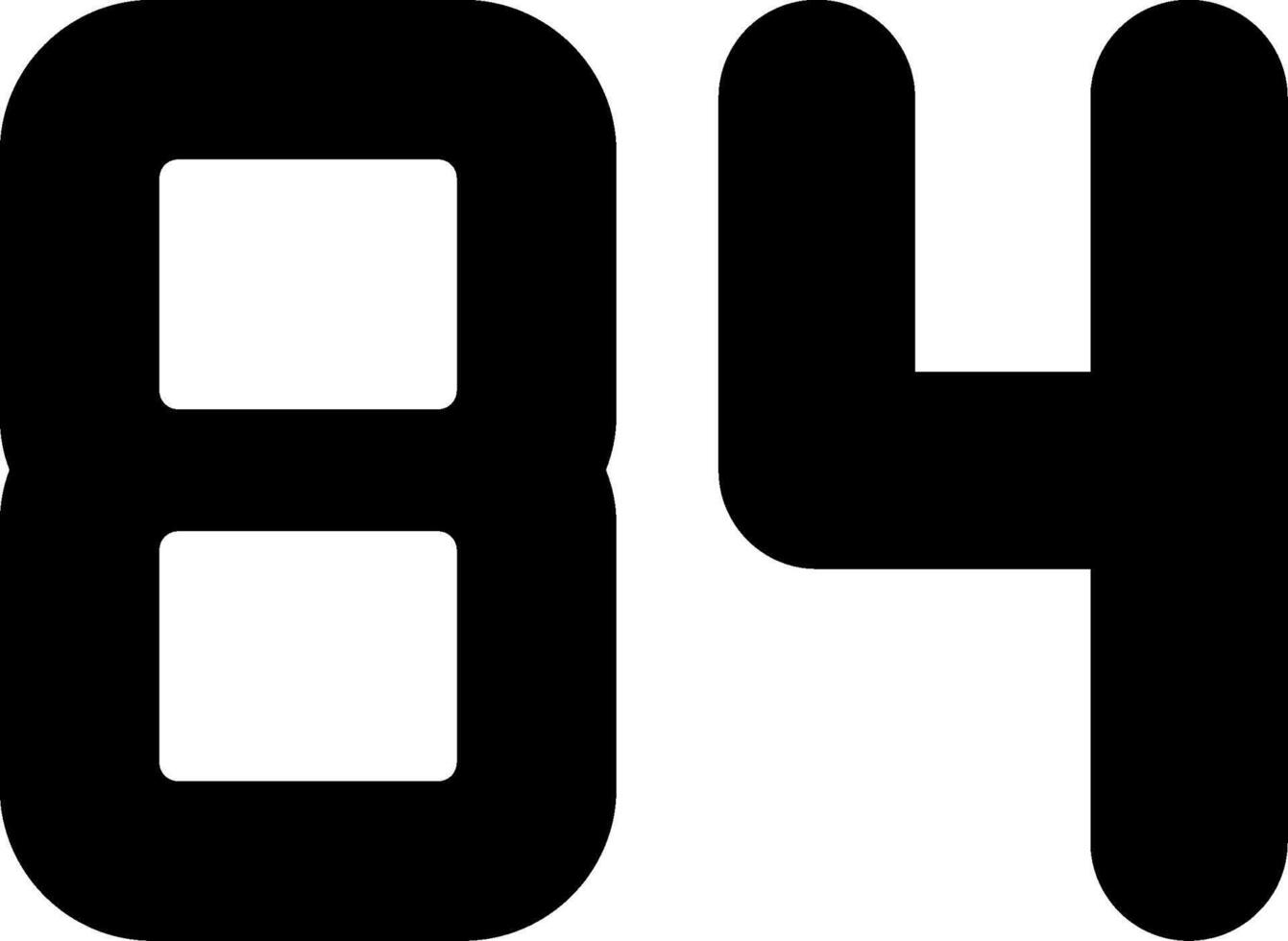Eighty Four Glyph Icon vector