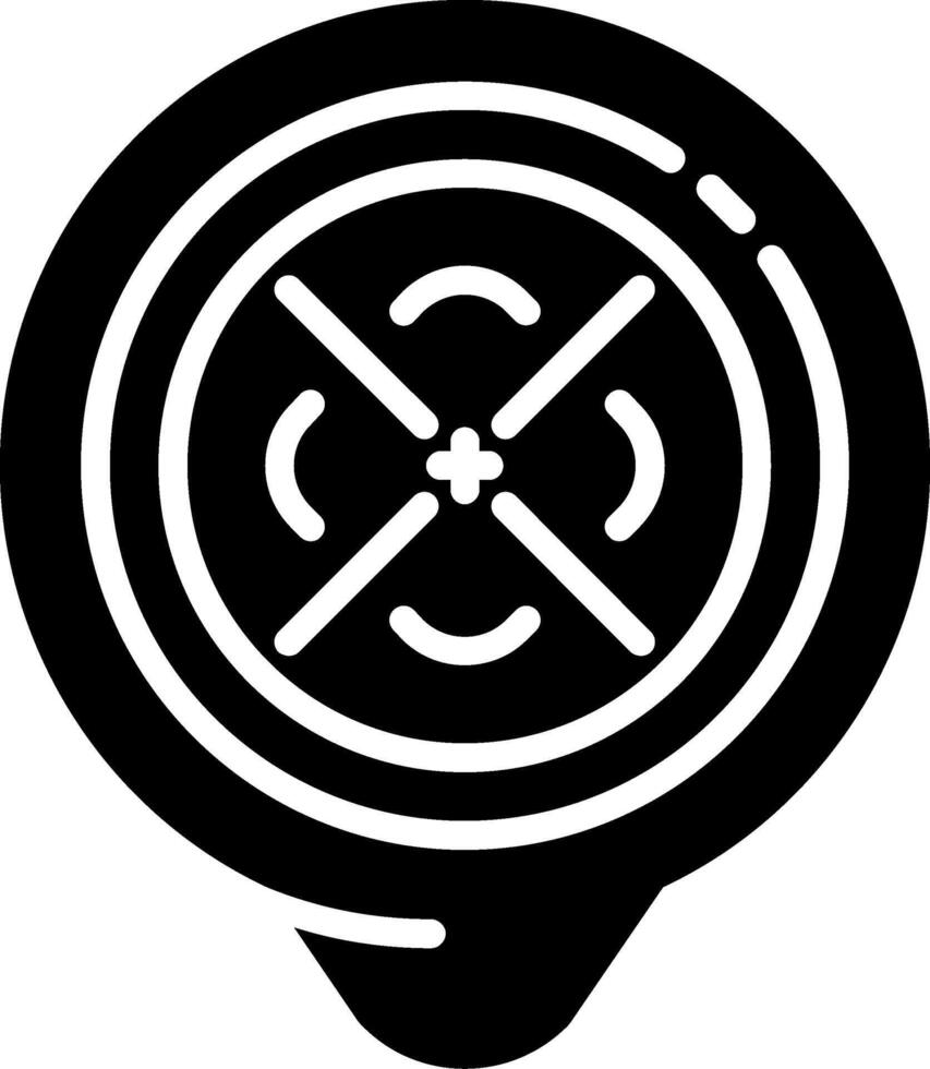Target Location Glyph Icon vector