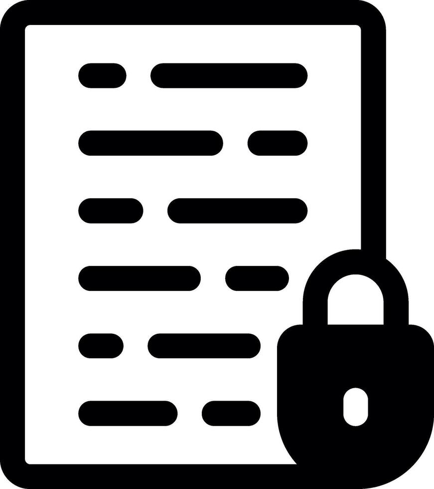 Locked Glyph Icon vector