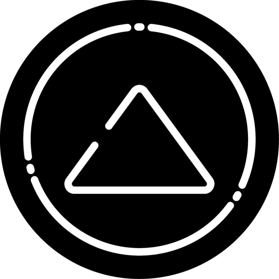 Arrow with Dots Glyph Icon vector