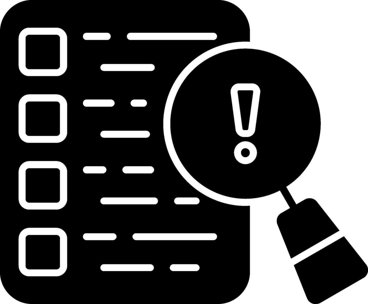 Risk Assessment Glyph Icon vector