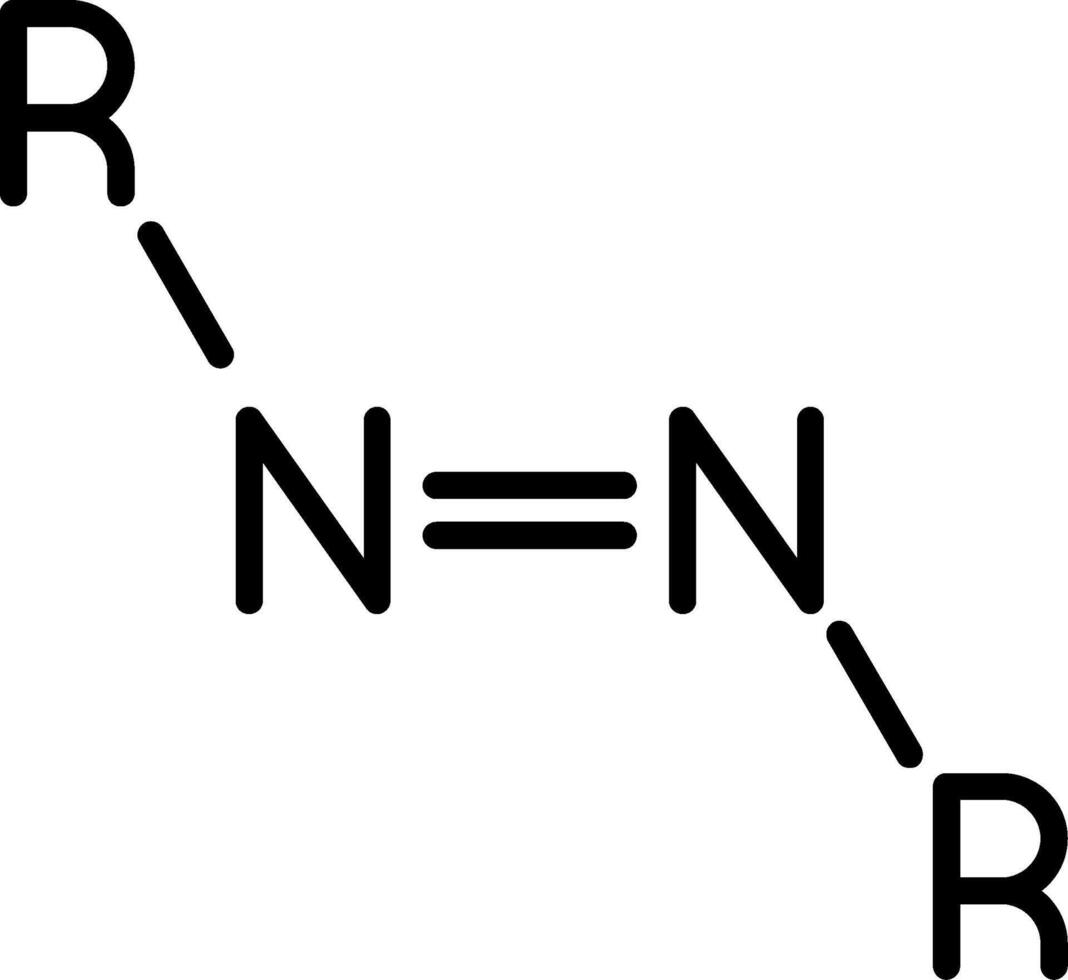 Azo Compound Glyph Icon vector