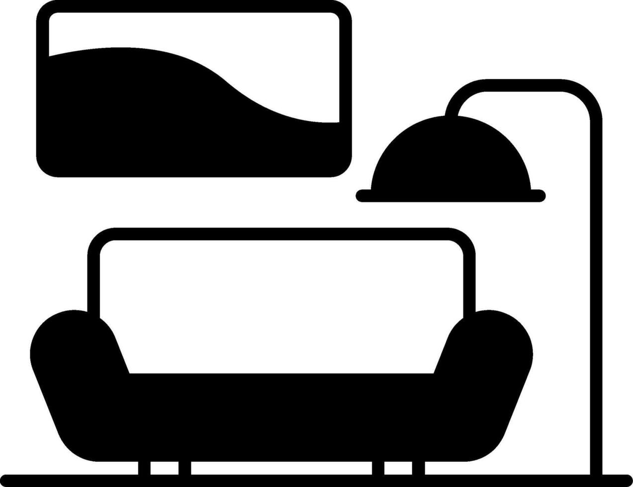 Senior Lounge Glyph Icon vector