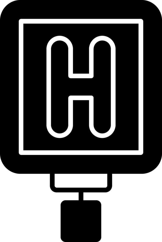 Hospital Glyph Icon vector