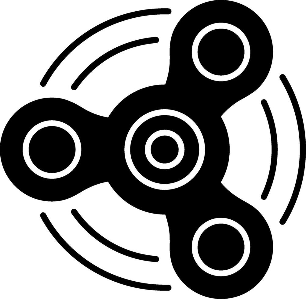 Fidget Spinner Glyph Icon vector